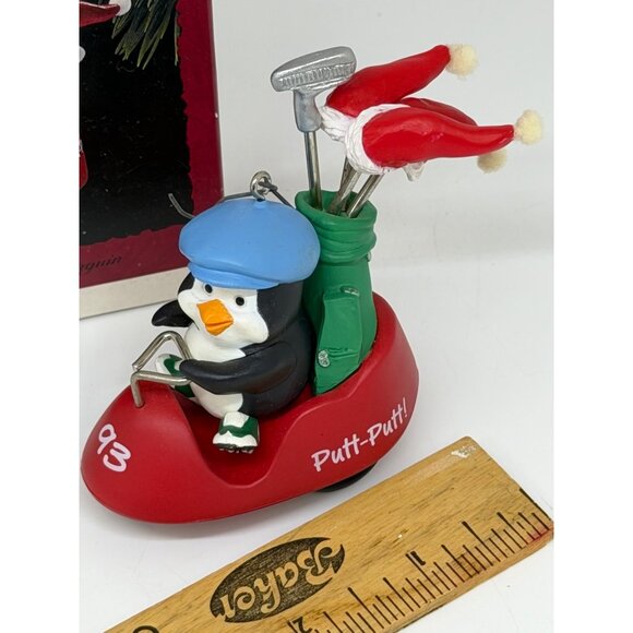 Vintage 1993 Hallmark Holiday Keepsake Putt-Putt Penguin Golf Christmas Ornament - Picture 4 of 4